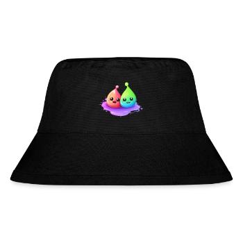 Two cheerful slimes - Stanley/Stella Recycled Bucket Hat - black - Front