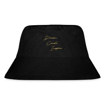 Dream Create Inspire gold - Stanley/Stella recycelter Bucket Hat - Schwarz - Vorne