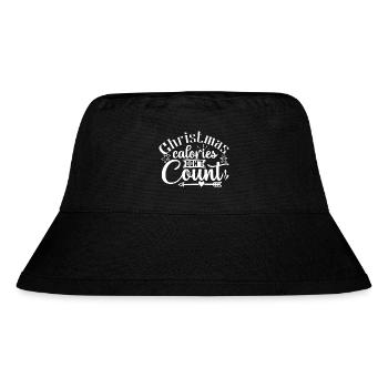 Christmas Calories don`t count Weihnachten - Stanley/Stella recycelter Bucket Hat - Schwarz - Vorne