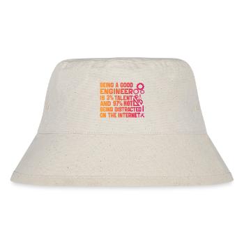 Lustige Ingenieure Männer Frauen Maschinenbau - Stanley/Stella recycelter Bucket Hat - Naturweiß - Vorne