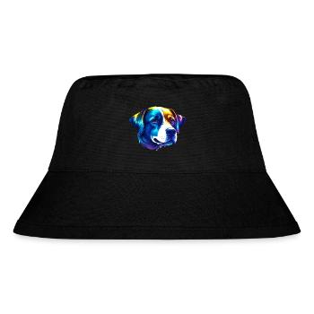 Labrador Kopf in farbiger Darstellung - Stanley/Stella recycelter Bucket Hat - Schwarz - Vorne