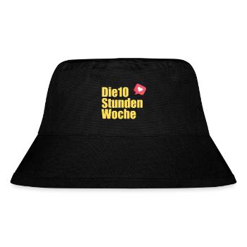 die 10 Stunden Woche Logo - Stanley/Stella recycelter Bucket Hat - Schwarz - Vorne