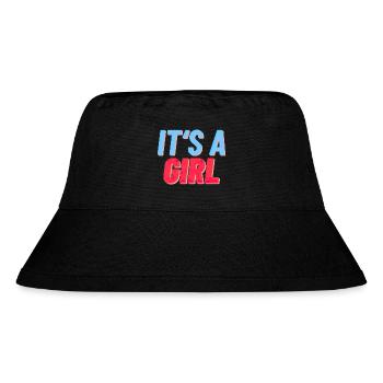 It's a Girl - It's a Girl's Birth Reveal - Stanley/Stella Recycled Bucket Hat - black - Front