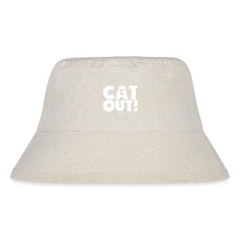 Katze raus! - Stanley/Stella recycelter Bucket Hat - Naturweiß - Vorne