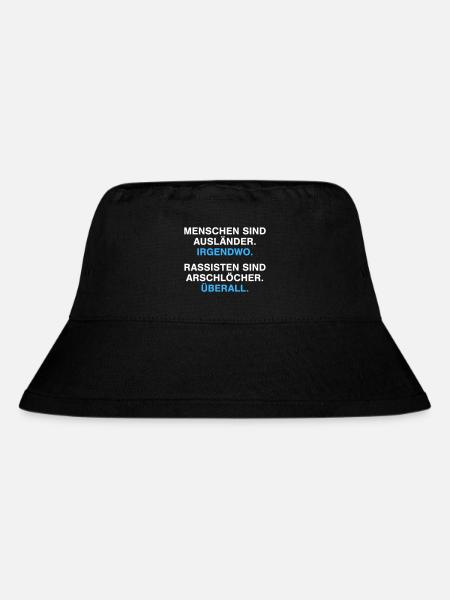 Menschen sind Ausländer - Stanley/Stella recycelter Bucket Hat - Schwarz