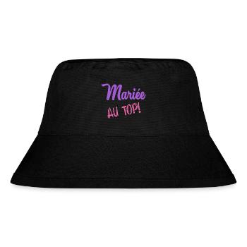 ZUKÜNFTIGE BRAUT. Junggesellinnenabschied - Stanley/Stella recycelter Bucket Hat - Schwarz - Vorne