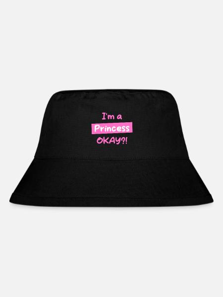 Ich bin eine OKAY Prinzessin - Stanley/Stella recycelter Bucket Hat - Schwarz