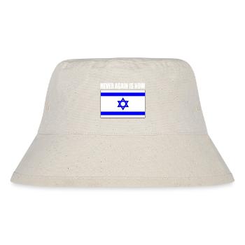 Never again is now - Stanley/Stella recycelter Bucket Hat - Naturweiß - Vorne