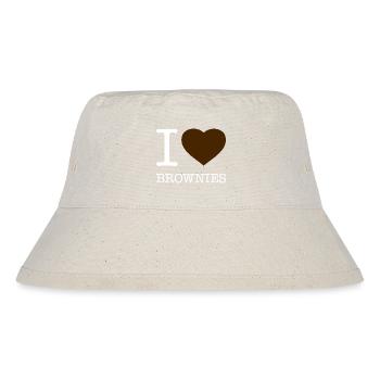 I LOVE BROWNIES - Stanley/Stella Recycled Bucket Hat - natural - Front
