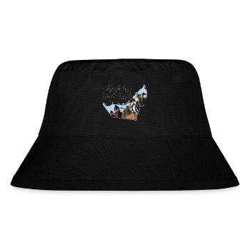 (UAE) Emirates Map Framed Horse Racing AE - Stanley/Stella Recycled Bucket Hat - black - Front