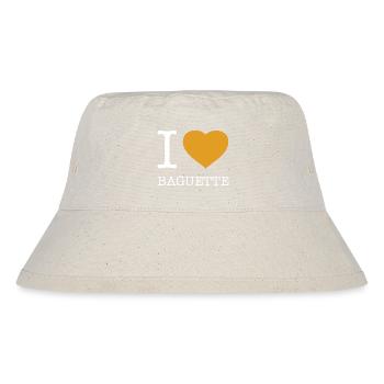 I LOVE BAGUETTE - Stanley/Stella recycelter Bucket Hat - Naturweiß - Vorne