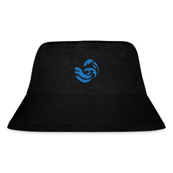 simple blue wave design - Stanley/Stella Recycled Bucket Hat - black - Front