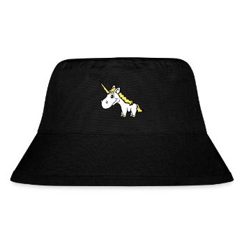 Einhorn Pink Süß Hübsch Freundlich Cartoon Pferd - Stanley/Stella recycelter Bucket Hat - Schwarz - Vorne