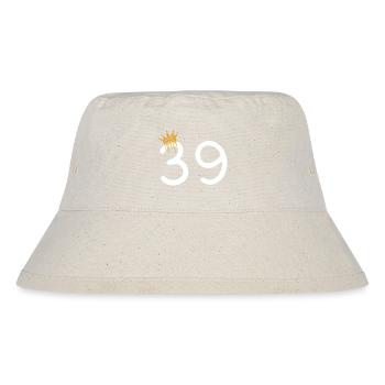 Numéro royal 39 avec couronne en or - Bob recyclé Stanley/Stella - blanc naturel - Devant