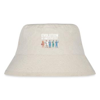Evolution der Anästhesisten Illustration - Stanley/Stella recycelter Bucket Hat - Naturweiß - Vorne