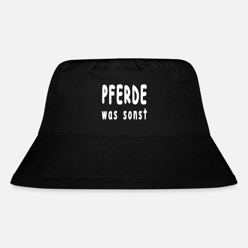 Pferde - Stanley/Stella recycelter Bucket Hat - Schwarz