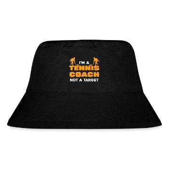 Ich bin Tenniscoach kein Ziel - Stanley/Stella recycelter Bucket Hat - Schwarz - Vorne