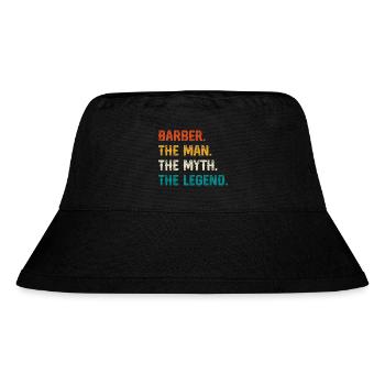 Barber Myth Legend Shirt - Stanley/Stella recycelter Bucket Hat - Schwarz - Vorne