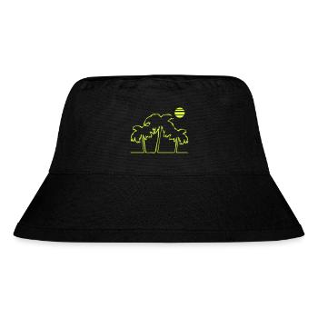 Palmen Strand Insel - Stanley/Stella recycelter Bucket Hat - Schwarz - Vorne