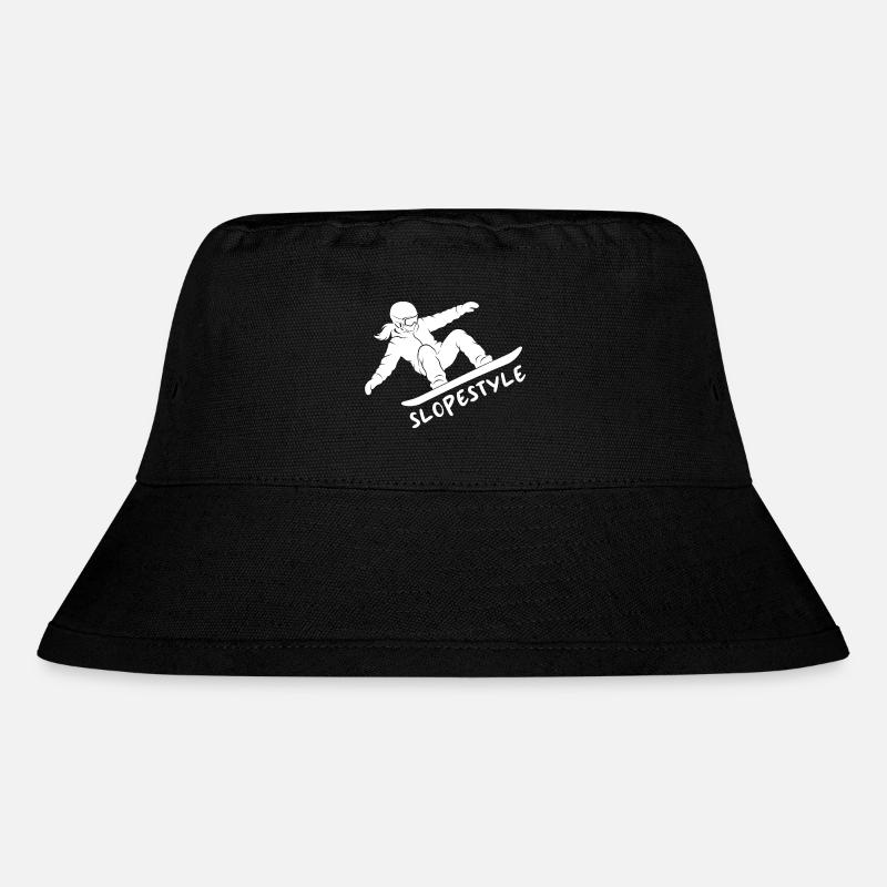 Slopestyle Snowboard Action Geschenk - Stanley/Stella recycelter Bucket Hat - Schwarz