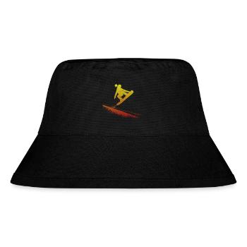 Snowboarderin Slopestyle Action Freestyle Sprung - Stanley/Stella recycelter Bucket Hat - Schwarz - Vorne