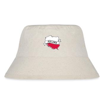 Drapeau polonais avec contour du pays - Bob recyclé Stanley/Stella - blanc naturel - Devant