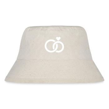 Hochzeit, Verlobung, Hochzeitsfeier - Stanley/Stella recycelter Bucket Hat - Naturweiß - Vorne