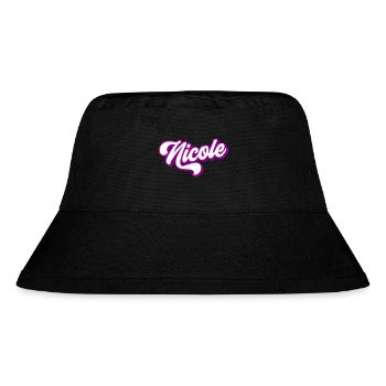 Nicole | Farben änderbar - Stanley/Stella recycelter Bucket Hat - Schwarz - Vorne