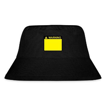 Warning Sign (2 colour) - Stanley/Stella Recycled Bucket Hat - black - Front