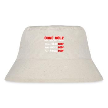 Holz doof Tischler - Stanley/Stella recycelter Bucket Hat - Naturweiß - Vorne