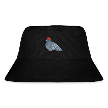 Cool Pigeon Friend - Stanley/Stella recycelter Bucket Hat - Schwarz - Vorne