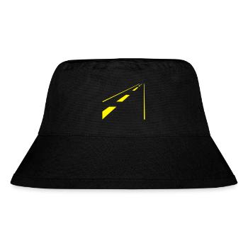 road / Straße (1c) - Stanley/Stella recycelter Bucket Hat - Schwarz - Vorne