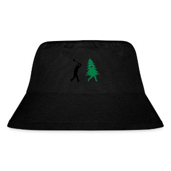 Lustiger Weihnachtsbaum vom Holzfäller Gejagt com - Stanley/Stella recycelter Bucket Hat - Schwarz - Vorne