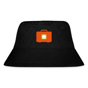 Erste Hilfe Koffer - Stanley/Stella recycelter Bucket Hat - Schwarz - Vorne