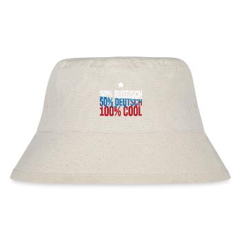 Halb Russisch, halb Deutsch - 100 Prozent cool! - Stanley/Stella recycelter Bucket Hat - Naturweiß - Vorne