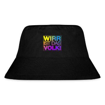 WIRR IST DAS VOLK - Stanley/Stella recycelter Bucket Hat - Schwarz - Vorne