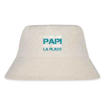 Le Meilleur Papa en Typo Distressed Turquoise - Bob recyclé Stanley/Stella - blanc naturel - Devant