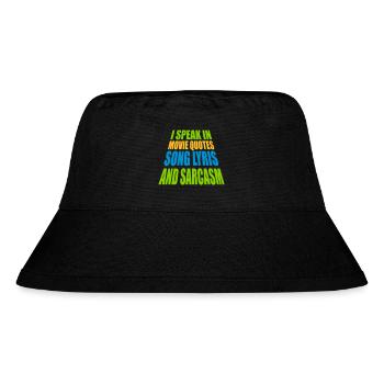 speak lyrics and sarcasm - Stanley/Stella Recycled Bucket Hat - black - Front