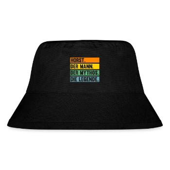 Horst - Stanley/Stella recycelter Bucket Hat - Schwarz - Vorne