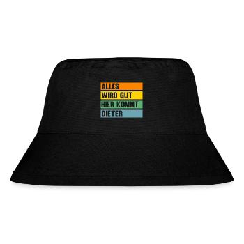 Dieter - Stanley/Stella recycelter Bucket Hat - Schwarz - Vorne