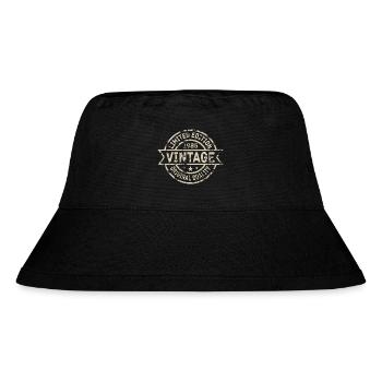 1985 Geboren Geburtstag Geburtsjahr Vintage - Stanley/Stella recycelter Bucket Hat - Schwarz - Vorne