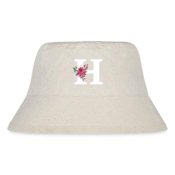 Letter h floral - Stanley/Stella Recycled Bucket Hat - natural - Front