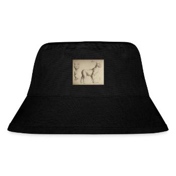 DaVincis Katze - Stanley/Stella recycelter Bucket Hat - Schwarz - Vorne