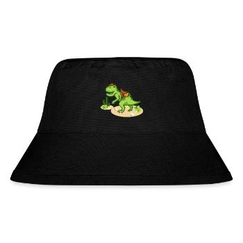 Cowboy T-Rex avec petit chapeau et selle - Bob recyclé Stanley/Stella - noir - Devant