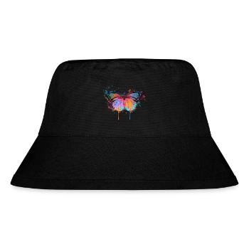 Butterfly with gradient - Stanley/Stella Recycled Bucket Hat - black - Front