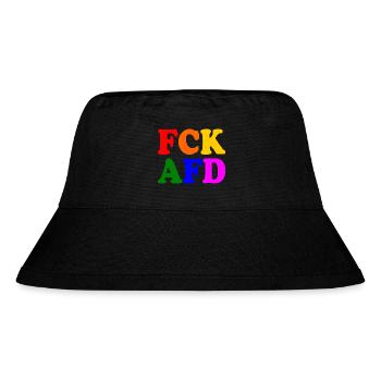 Fck afd - Stanley/Stella recycelter Bucket Hat - Schwarz - Vorne