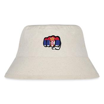 Serbia Flag Fist Symbol - Stanley/Stella Recycled Bucket Hat - natural - Front