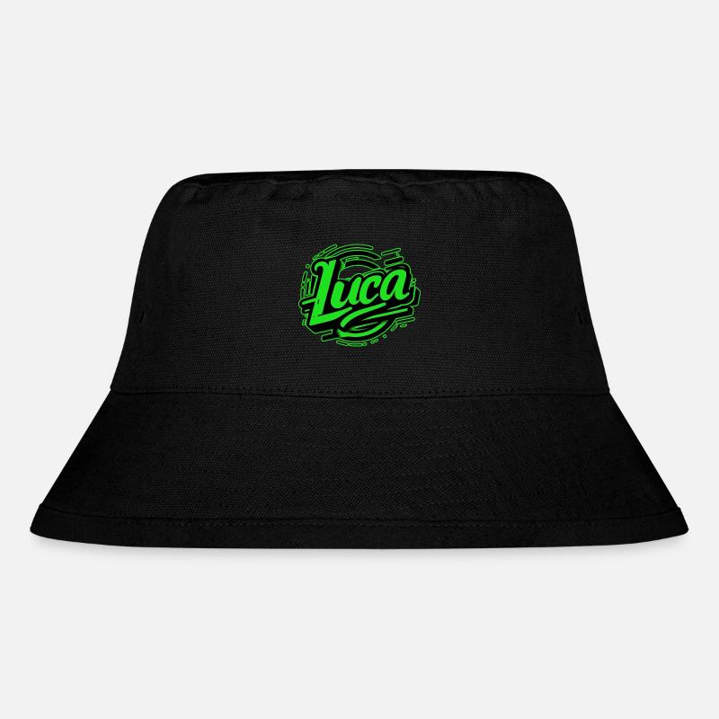Luca Name Graffiti grün - Stanley/Stella recycelter Bucket Hat - Schwarz
