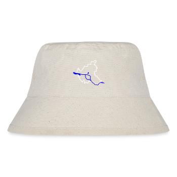 Hamburg - Kontur der Stadt (weiss) - mit Elbe - Stanley/Stella recycelter Bucket Hat - Naturweiß - Vorne