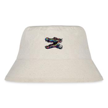Alligator, Krokodil - Stanley/Stella recycelter Bucket Hat - Naturweiß - Vorne